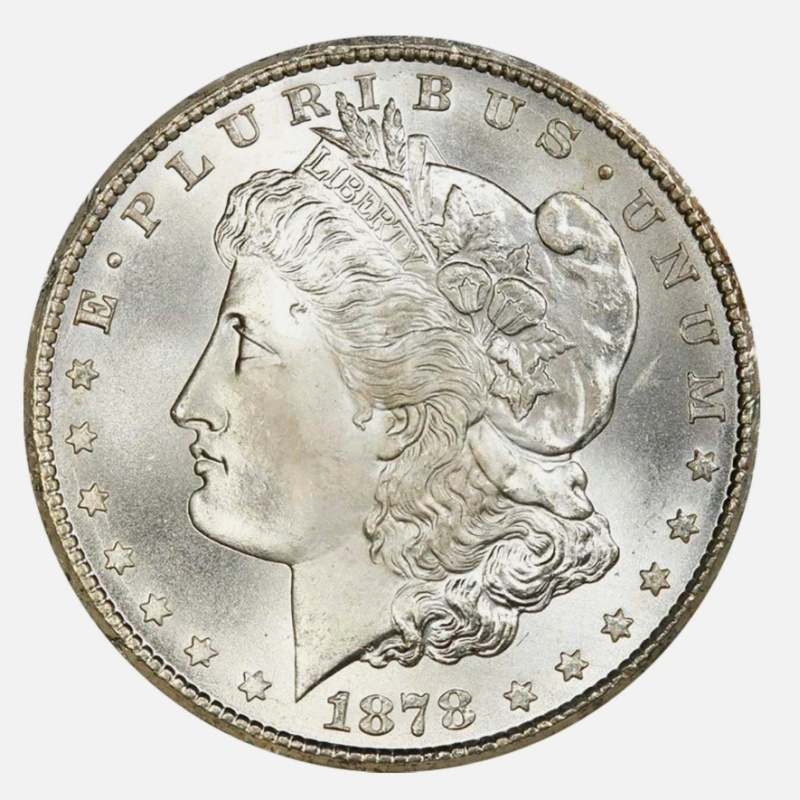 1878 S Morgan Silver Dollar $1 Brilliant Uncirculated BU 90% Silver