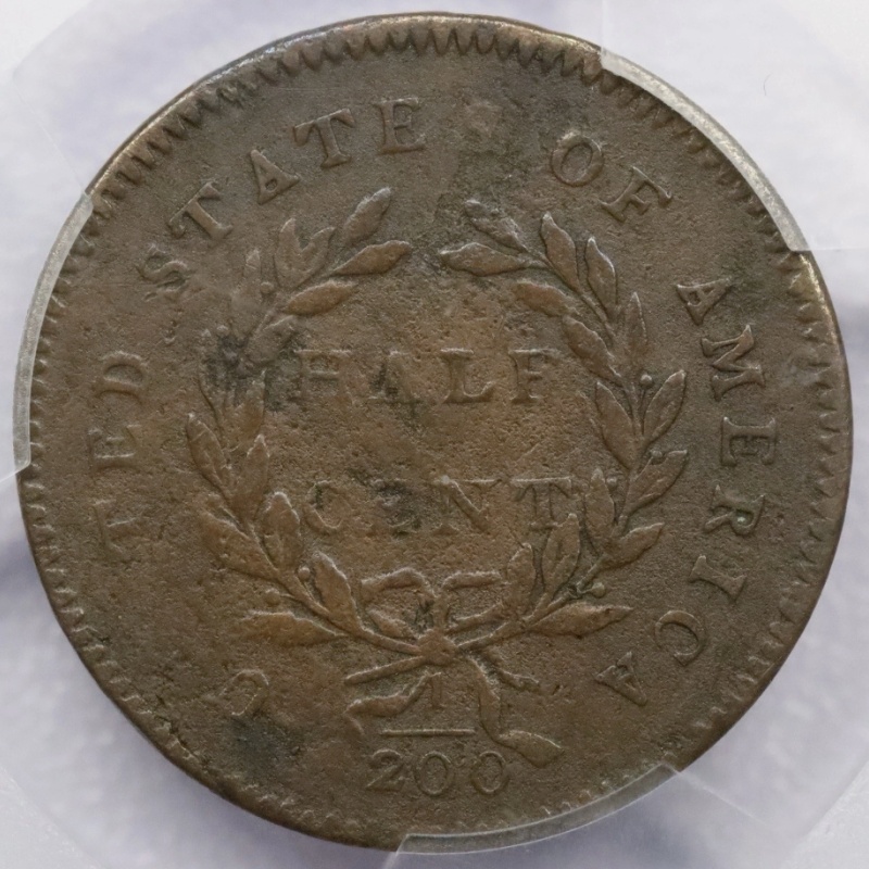 1794 Liberty Cap Half Cent C-2a Small Edge Letters - PCGS VF