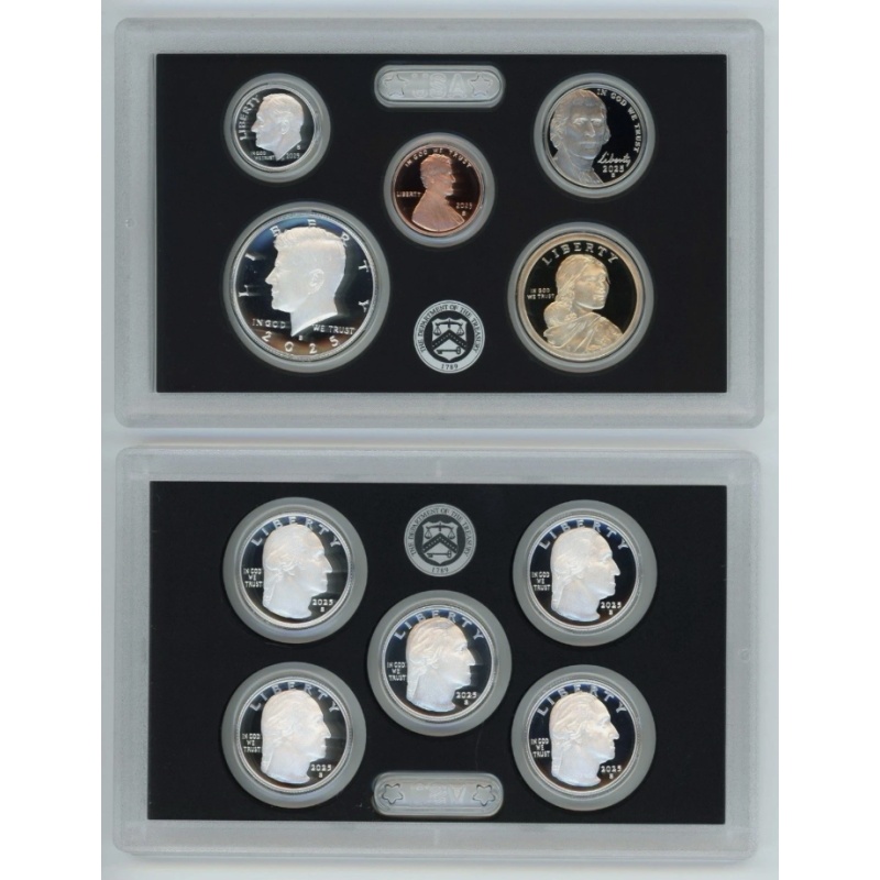 2025 US United States Mint Silver Proof 10 Coin Set 25RH S LAST PENNY + QUARTERS