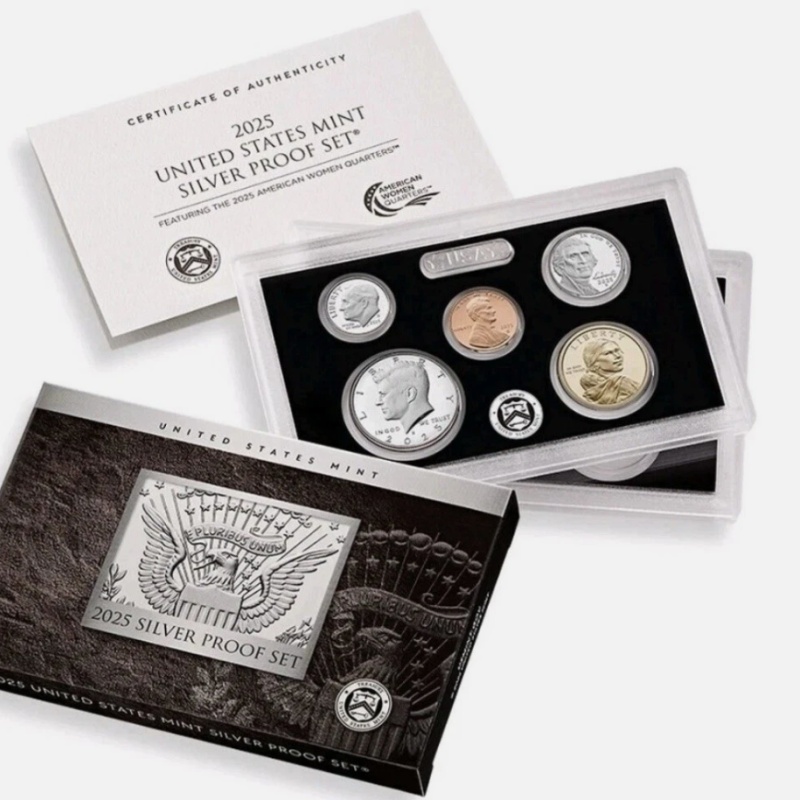 2025 US United States Mint Silver Proof 10 Coin Set 25RH S LAST PENNY + QUARTERS